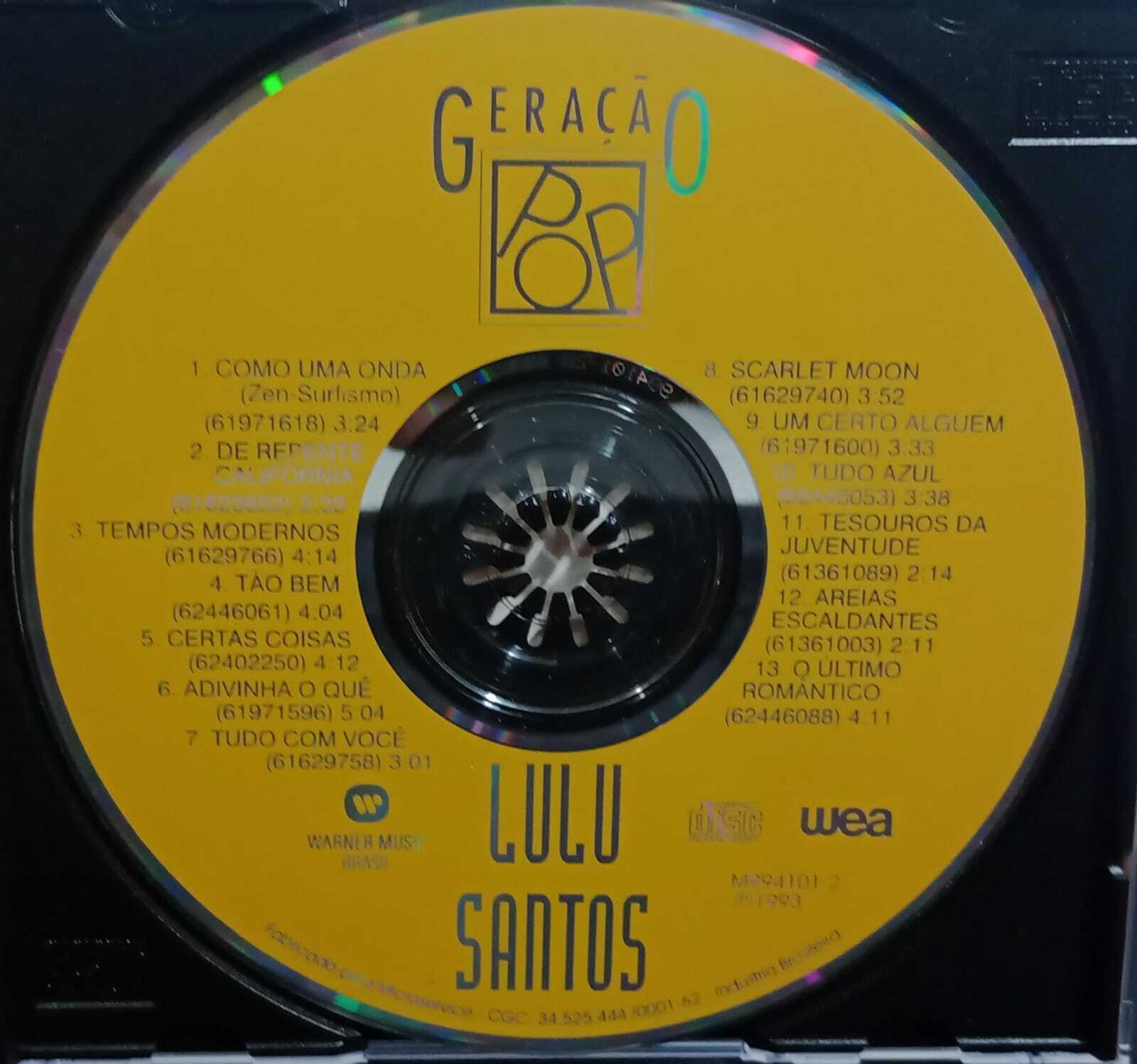 CD - Lulu Santos - Geração Pop