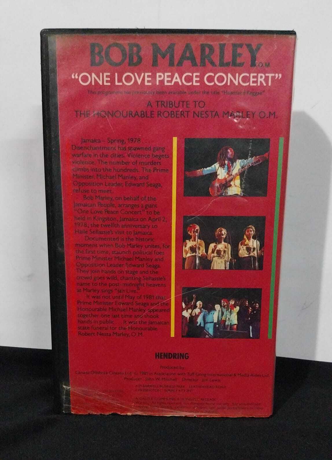 Fita VHS - Bob Marley - One Love Peace Concert