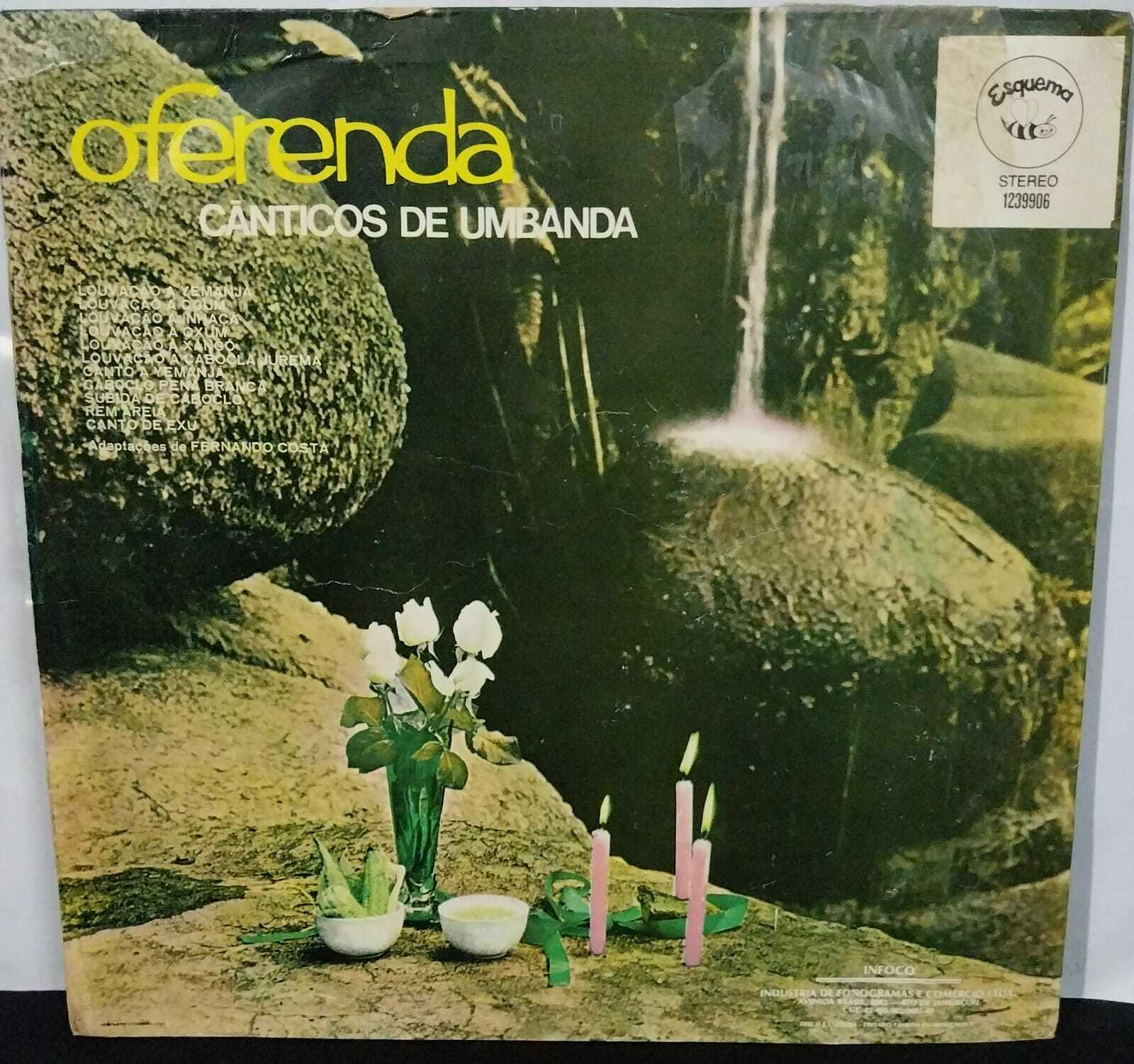 Vinil - Fernando Costa - Oferenda - Cânticos de Umbanda