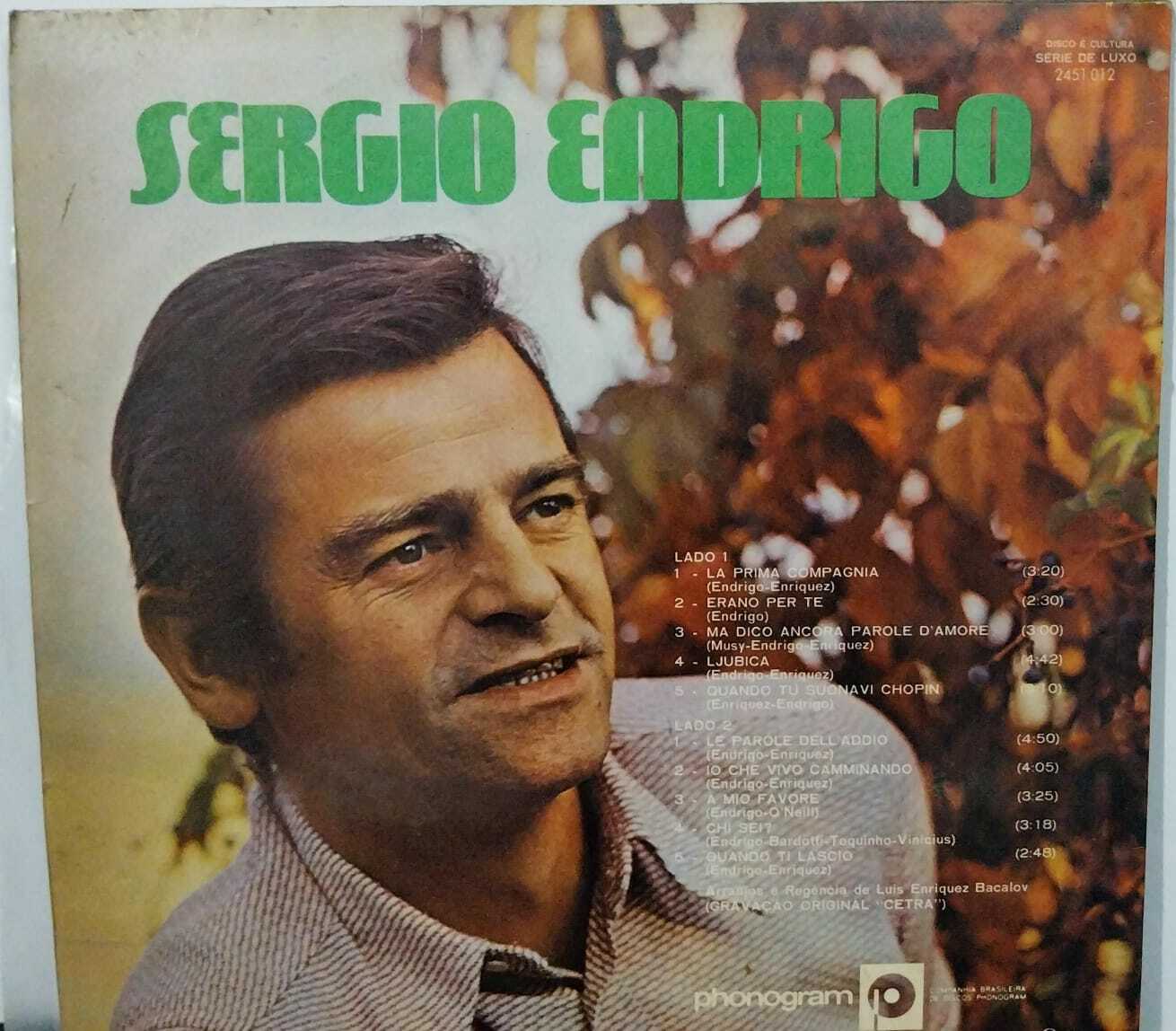 Vinil - Sergio Endrigo - 1972
